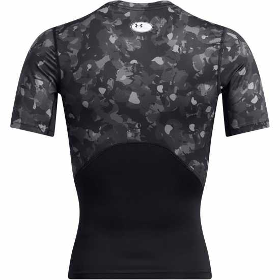 Under Armour Heatgear® Printed Short Sleeve Mens Черно/Бяло Мъжки долни дрехи