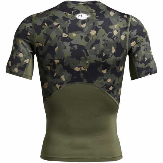 Under Armour Heatgear® Printed Short Sleeve Mens Морско зелено OD Мъжки долни дрехи