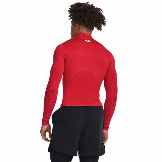 Under Armour Мъжка Спортна Тениска Coldgear® Armour Compression Training Top Mens Червено Мъжки долни дрехи