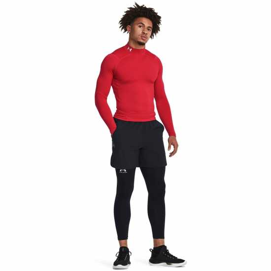 Under Armour Мъжка Спортна Тениска Coldgear® Armour Compression Training Top Mens Червено Мъжки долни дрехи