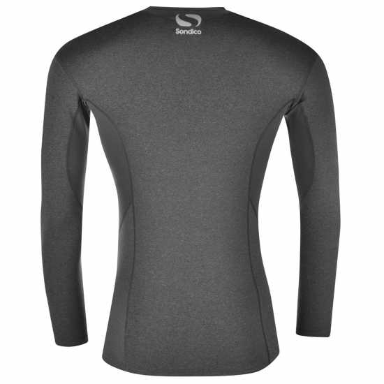 Sondico Core Base Long Sleeve Mens Сив марл Мъжки долни дрехи