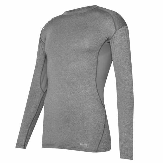 Sondico Core Base Long Sleeve Mens Сив марл Мъжки долни дрехи