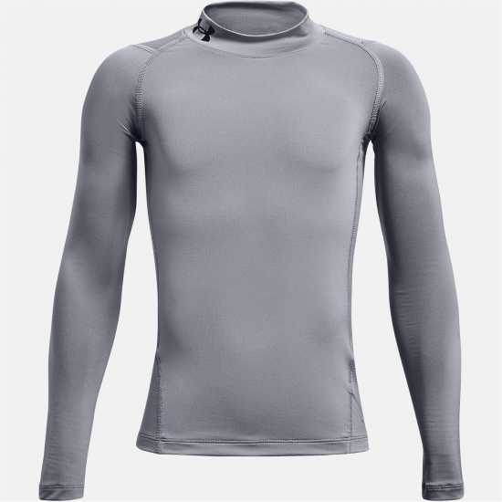 Under Armour Armour Heatgear® Mock Long Sleeve Boys Сиво Детски основен слой дрехи