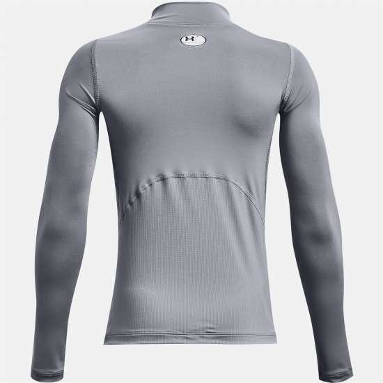 Under Armour Armour Heatgear® Mock Long Sleeve Boys Сиво Детски основен слой дрехи