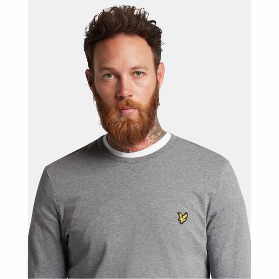 Lyle And Scott Sleeve Tee T28 среден сив 