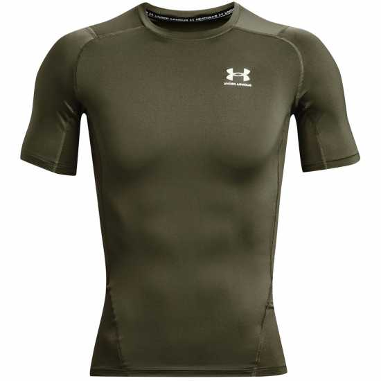 Under Armour Heatgear® Short Sleeve Mens Морско ОД Зелено Мъжко облекло за едри хора