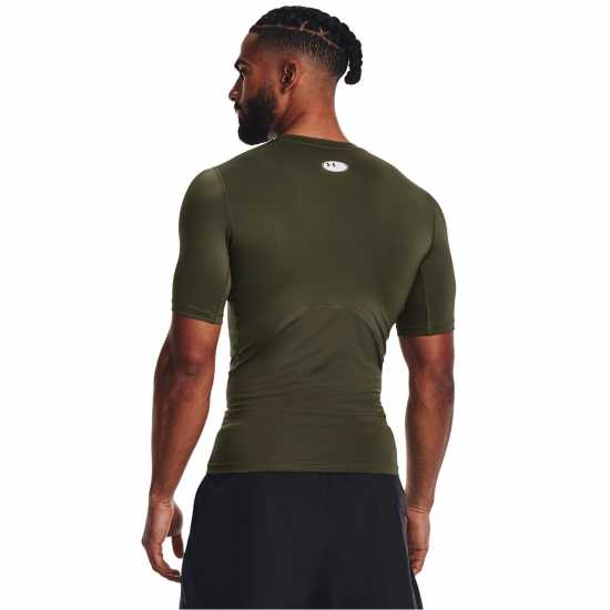 Under Armour Heatgear® Short Sleeve Mens Морско ОД Зелено Мъжко облекло за едри хора