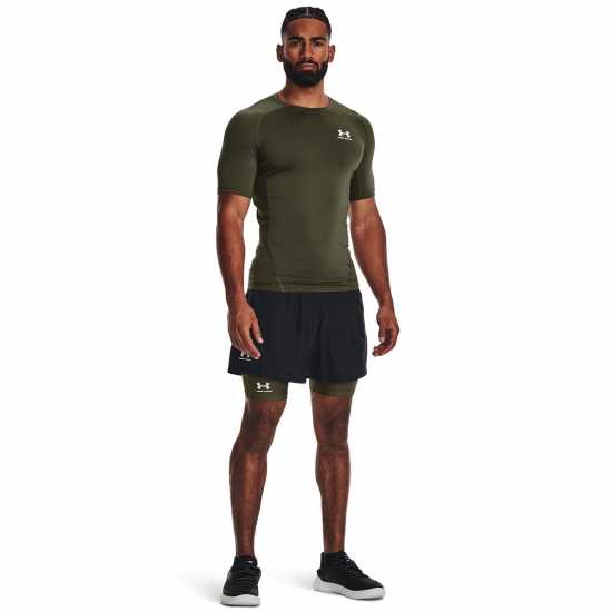 Under Armour Heatgear® Short Sleeve Mens Морско ОД Зелено Мъжко облекло за едри хора