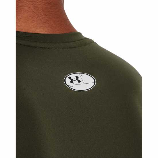 Under Armour Heatgear® Short Sleeve Mens Морско ОД Зелено Мъжко облекло за едри хора