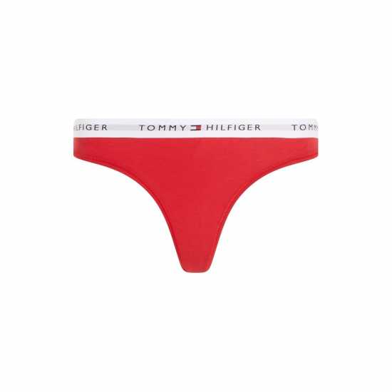 Tommy Hilfiger Icon Thong Print Основен червен 