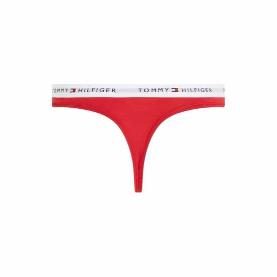 Tommy Hilfiger Icon Thong Print Основен червен 