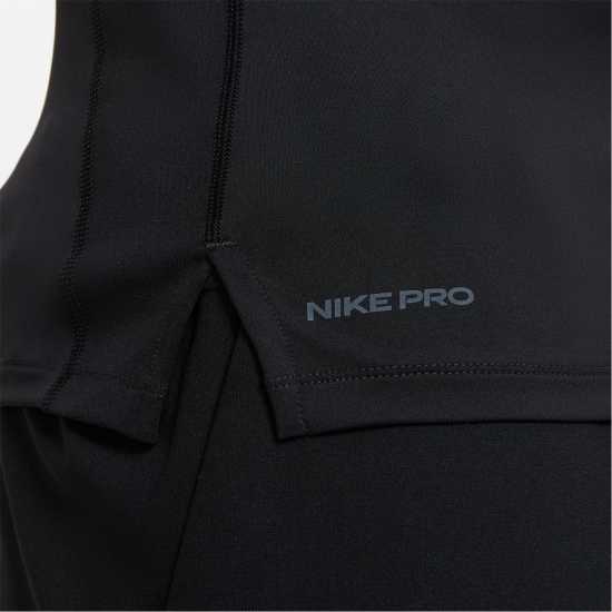 Nike Pro Men's Tight Fit Short-Sleeve Top Black/White Мъжки долни дрехи