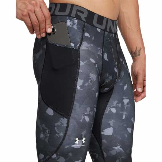 Under Armour Armour Ua Hg Prtd Lgs Baselayer Legging Mens Черно/Бяло Боксово тренировъчно облекло