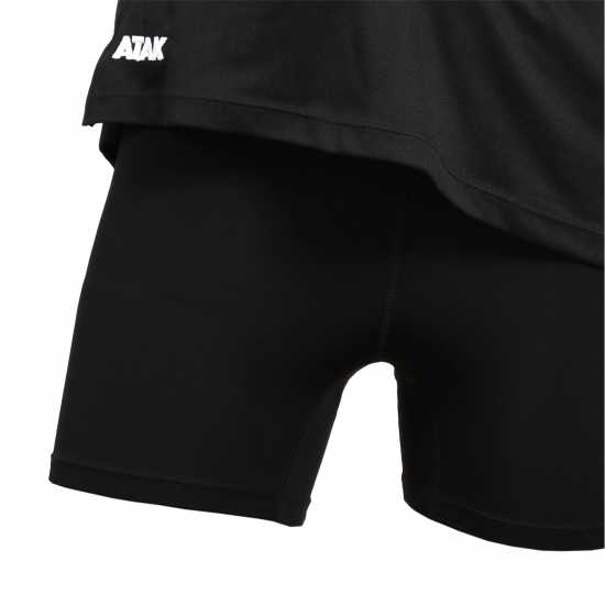 Atak Sports Camogie Compression Skort Черно Дамски долни дрехи