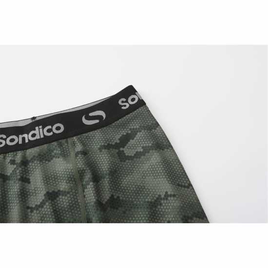 Sondico Детски Клин Първи Слой Core Baselayer Tights Junior Boys Камуфлажен принт Winter Rugby