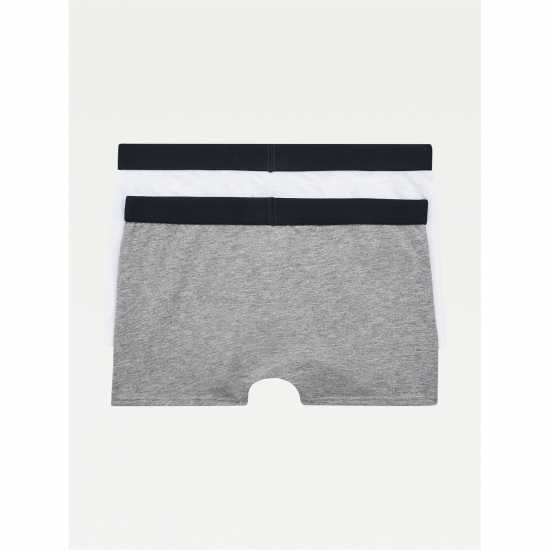 Tommy Hilfiger Tommy 2 Pack Logo Boxer Shorts Бяло/Сиво 0WU 