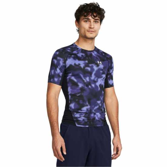 Under Armour HeatGear® Printed Short Sleeve Men's Черно Мъжки долни дрехи