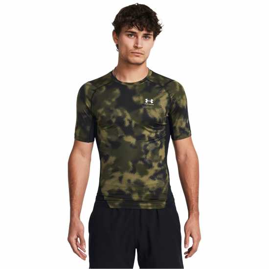 Under Armour HeatGear® Printed Short Sleeve Men's Зелено 