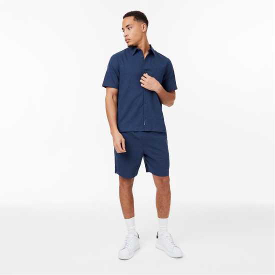 Jack Wills Linen Shorts Морска синьо Мъжко облекло за едри хора