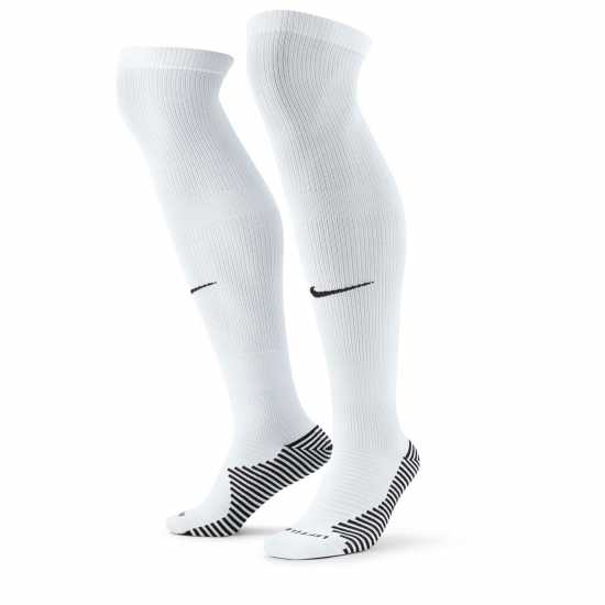 Nike Matchfit Soccer Knee-High Socks Football Sock Mens Бяло/Черно 