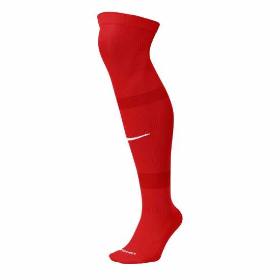 Nike Matchfit Soccer Knee-High Socks Football Sock Mens Червено/Бяло 