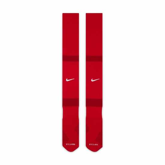 Nike Matchfit Soccer Knee-High Socks Football Sock Mens Червено/Бяло 