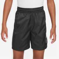 Nike Big Kids' Woven Shorts Черно/Бяло Детски къси панталони