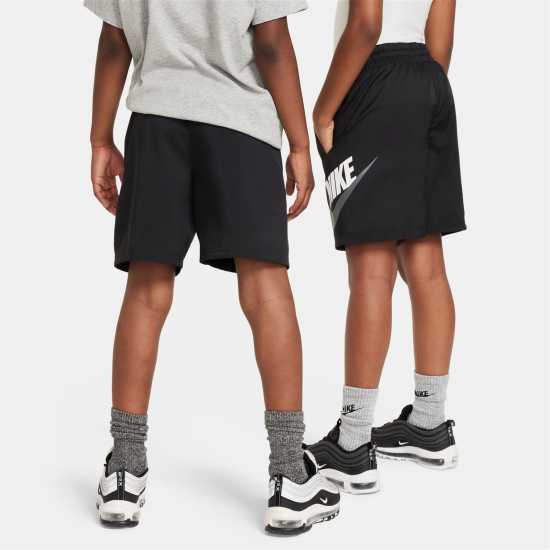 Nike Big Kids' Woven Shorts Черно/Бяло Детски къси панталони