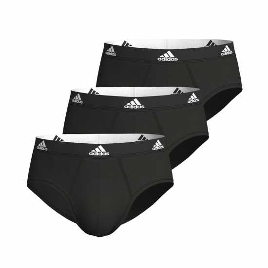 Adidas 3-Pack Active Flex Cotton Brief Черно Мъжко облекло за едри хора