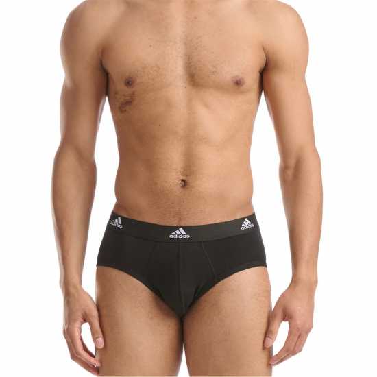 Adidas 3-Pack Active Flex Cotton Brief Черно Мъжко облекло за едри хора