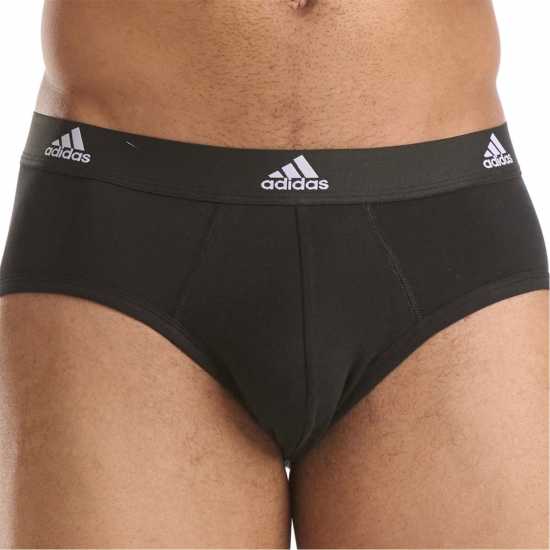 Adidas 3-Pack Active Flex Cotton Brief Черно Мъжко облекло за едри хора