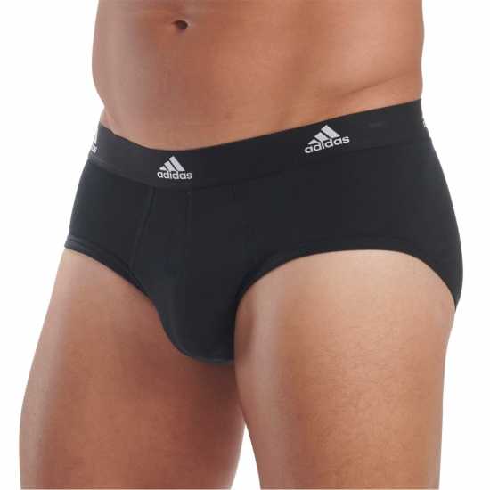 Adidas 3-Pack Active Flex Cotton Brief Черно Мъжко облекло за едри хора