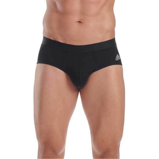 Adidas Flex Cotton 3 Stripe Brief 3P Черно Мъжко облекло за едри хора