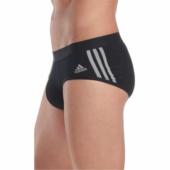 Adidas Flex Cotton 3 Stripe Brief 3P Черно Мъжко облекло за едри хора