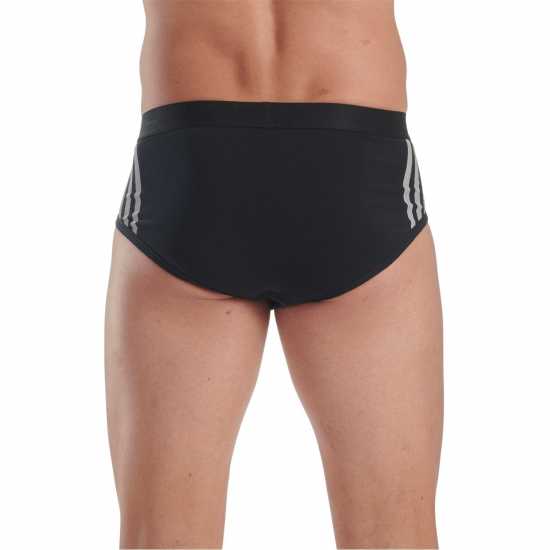 Adidas Flex Cotton 3 Stripe Brief 3P Черно Мъжко облекло за едри хора