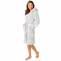 Light And Shade Supersoft Fleece Dressing Gown Robe Womens Сиво Дамски пижами