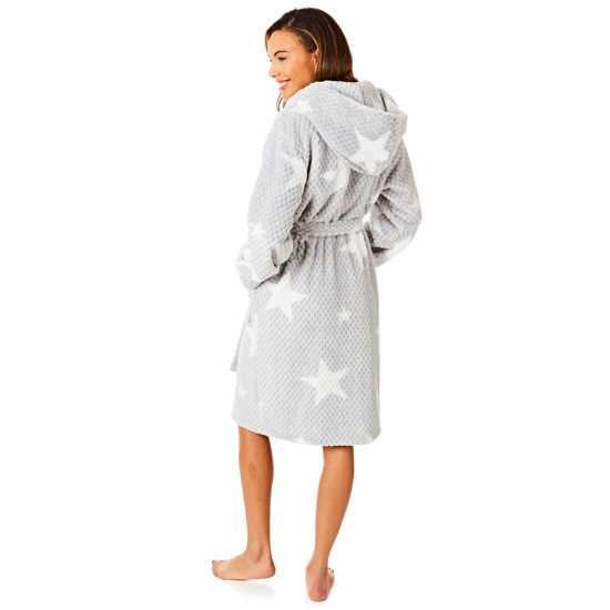 Light And Shade Supersoft Fleece Dressing Gown Robe Womens Сиво Дамски пижами