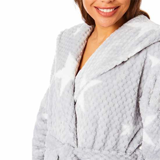 Light And Shade Supersoft Fleece Dressing Gown Robe Womens Сиво Дамски пижами