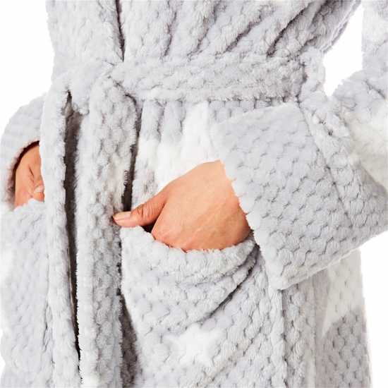 Light And Shade Supersoft Fleece Dressing Gown Robe Womens Сиво Дамски пижами