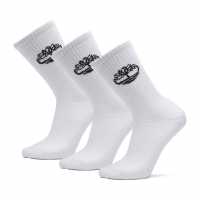 Timberland 3 Чифта Чорапи Logo Sport 3 Pack Socks White Timberland