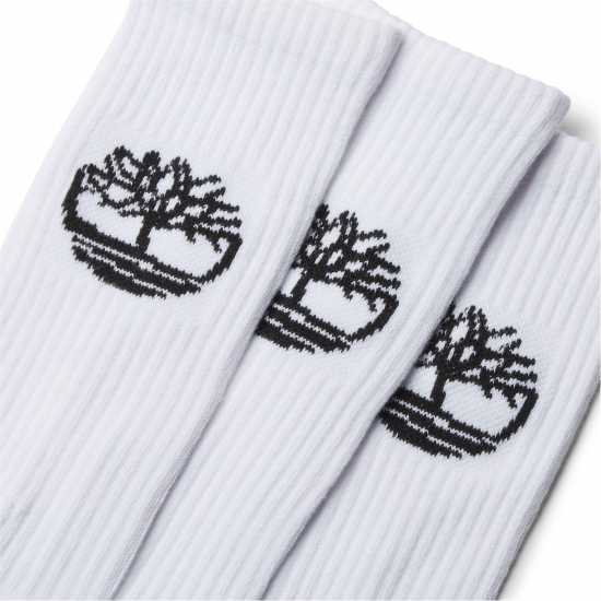 Timberland 3 Чифта Чорапи Logo Sport 3 Pack Socks White Timberland