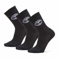 Timberland 3 Чифта Чорапи Logo Sport 3 Pack Socks Black Timberland