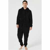 Howick Hooded Fleece Onesie Черно 