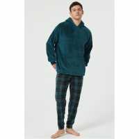 Howick Borg Hooded Fleece Lounge Set Синьо-зелено 