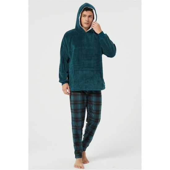 Howick Borg Hooded Fleece Lounge Set Синьо-зелено 