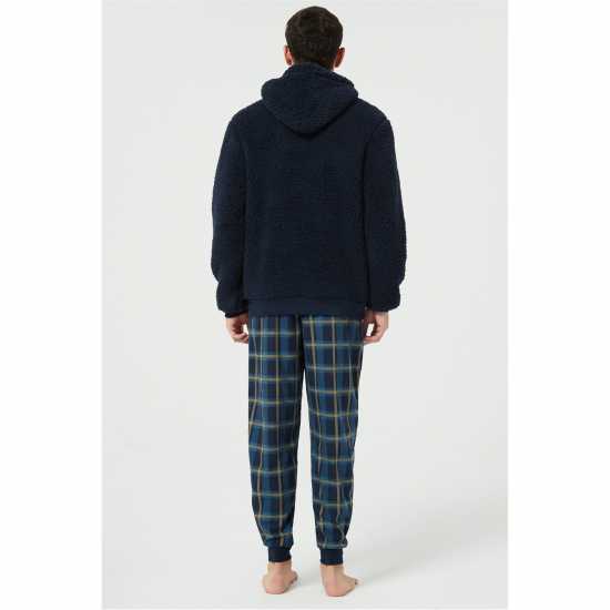 Howick Hooded Fleece Pyjama Set Морска синьо 