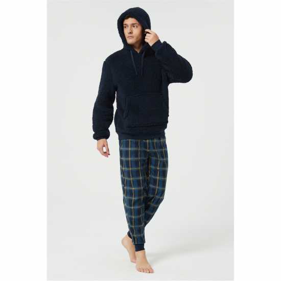 Howick Hooded Fleece Pyjama Set Морска синьо 