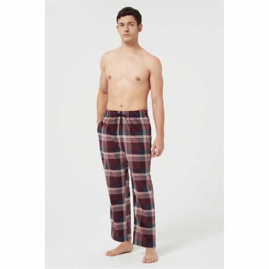 Howick 2 Pack Check Fleece Pyjama Bottoms  