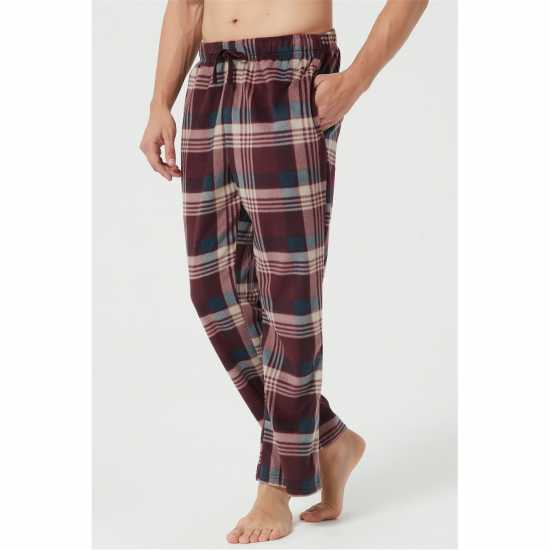 Howick 2 Pack Check Fleece Pyjama Bottoms  