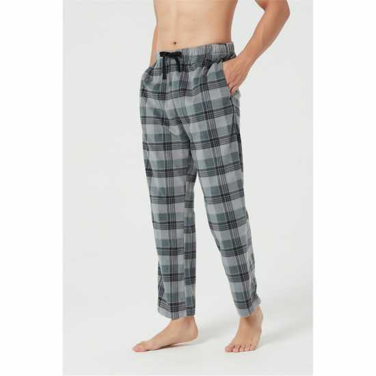 Howick 2 Pack Check Fleece Pyjama Bottoms  